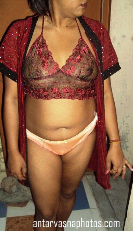 Hot Indian wife Jyoti stripped in night dress image