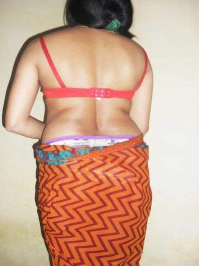red bra me indian aunty sexy back